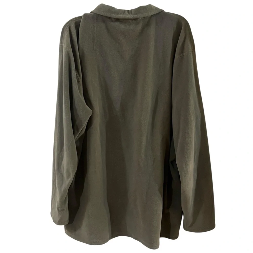 The North Face Men’s KhakiGreen Polartec Classic Fleece Pullover Sweatshirt XXXL - Picture 2 of 7